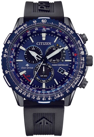 Citizen Herreklokke CB5006 02L Eco Drive Blå/Plast Ø45 mm Citizen Herreklokke CB5006 02L Eco Drive Blå/Plast Ø45 mm