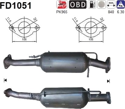 AS FD1051 Partikkelfilter