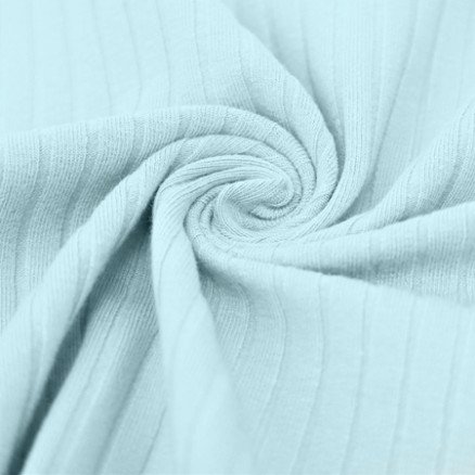 Balsløw Jersey Rib Cotton Stoff 140cm 1201 Lyseblå 50cm