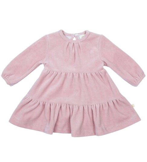 Smallstuff Dress Velour, Powder - Pink - 92