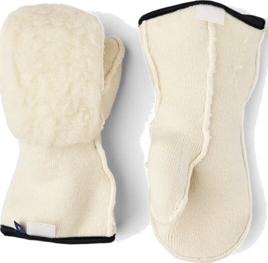 HESTRA Innervott i ull «Fjellvotten Wool Terry/Pile Jr Liner» Offwhite