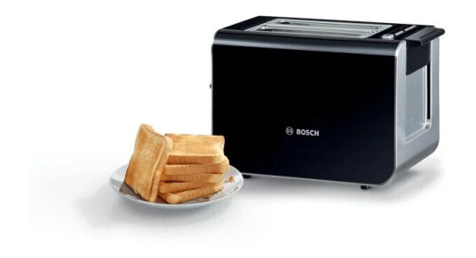 Bosch Styline TAT8613N 2-Skive Brødrister Svart Rustfritt Stål Bosch Styline TAT8613N 2-Skive Brødrister Svart Rustfritt Stål