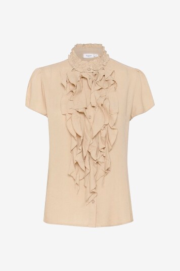 Saint Tropez - Bluse ElliSZ SS Shirt - Beige