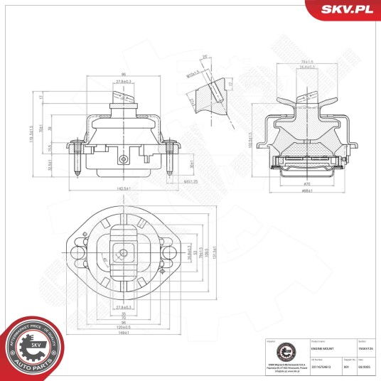 Motorfeste ESEN SKV 75SKV125
