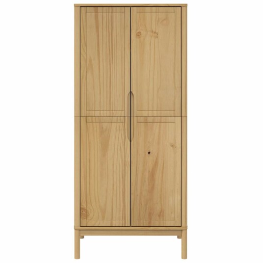 Garderobe FLORO voksbrun 77x53x171 cm heltre furu