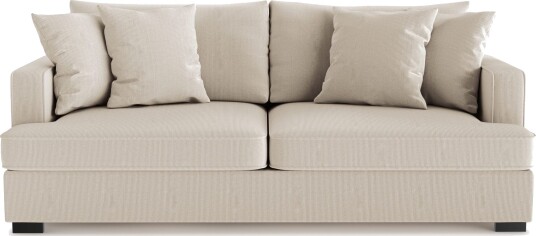 Rossita 3 seters Dyp Sofa i Kordfløyel Greige