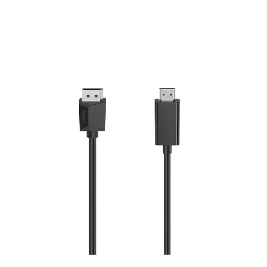 HAMA Kabel Displayport hdmi 4K 1,5m Sort