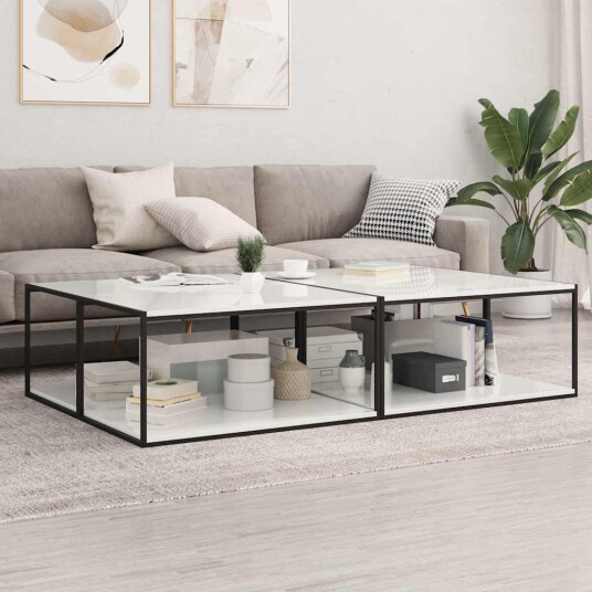 vidaXL Hylleplater 8 stk høyglans hvit 80x50x1,5 cm konstruert tre