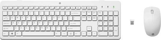 HP 230 Trådløst Tastatur- og Mussett - Pan Nordic - Hvit HP 230 Trådløst Tastatur- og Mussett - Pan Nordic - Hvit