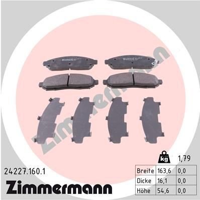Bremseklosser ZIMMERMANN 24227.160.1 Bremseklosser ZIMMERMANN 24227.160.1