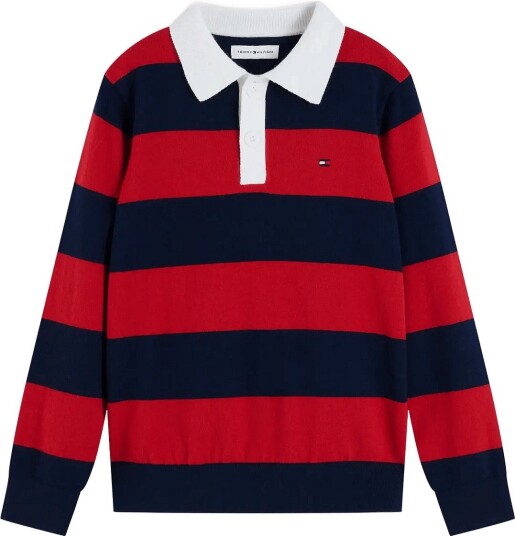 Tommy Hilfiger Knitted Polo Ls Red 128