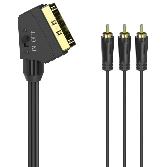 Hama video Scart - 3 x RCA-kabel 1,5 m Hama video Scart - 3 x RCA-kabel 1,5 m