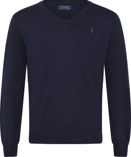 Polo Ralph Lauren 2/30 Merino Wl Rws Lsl Plo Navy S