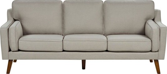 Bertha Sofa 3 seter Beige/Mørkt tre
