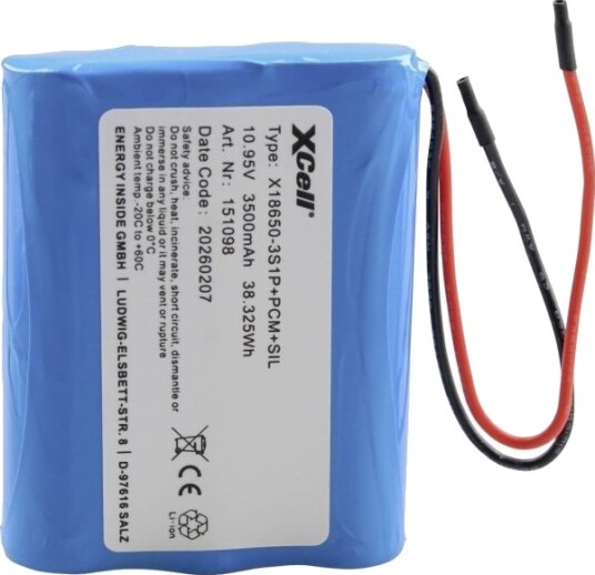 Xcell Spesialbatteri Antall Celler 3 Batteristørrelse 18650 Litium 11,1 V 3500 151098 Xcell Spesialbatteri Antall Celler 3 Batteristørrelse 18650 Litium 11,1 V 3500 151098