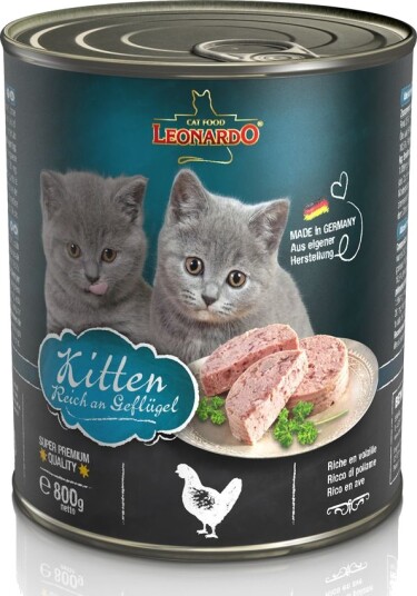 Leonardo Våtfôr Mp Kitten Fjærkre 6 X 800 G