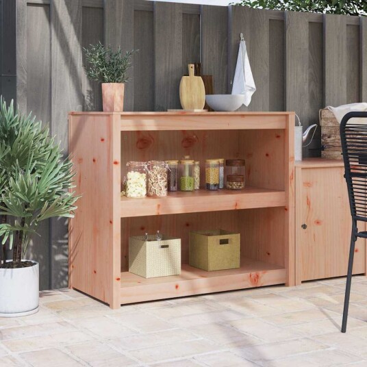  Kjøkkenskap med hylle Brun 106 x 55 x 92 cm heltre douglasgran