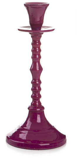 Enjoy Design Lysestake Karo cerise H:24 Ø:11cm Enjoy Design Lysestake Karo cerise H:24 Ø:11cm