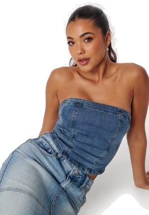 BUBBLEROOM Shira Denim Top Medium denim 36