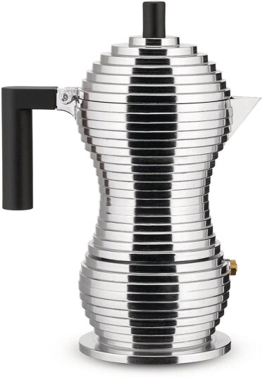 Alessi Pulcina Espresso Coffee Maker Black 3 Cups Kaffemaskiner Og Kaffebryggere Michele De Lucchi Sølv,Svart