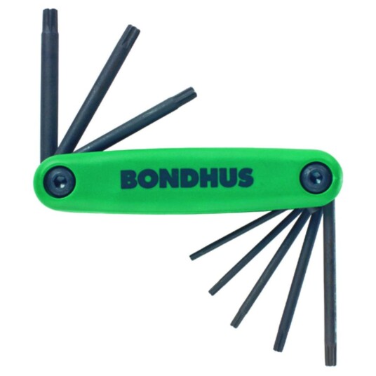 Bondhus Torx-nøkkelsett 8 deler TX9-TX40 i knivmodell Bondhus Torx-nøkkelsett 8 deler TX9-TX40 i knivmodell