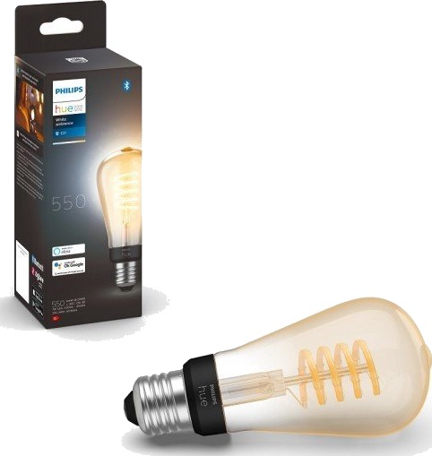 Philips Hue WA Lyskilde 7W Filament ST64 E27 - 60520 Philips Hue WA Lyskilde 7W Filament ST64 E27 - 60520