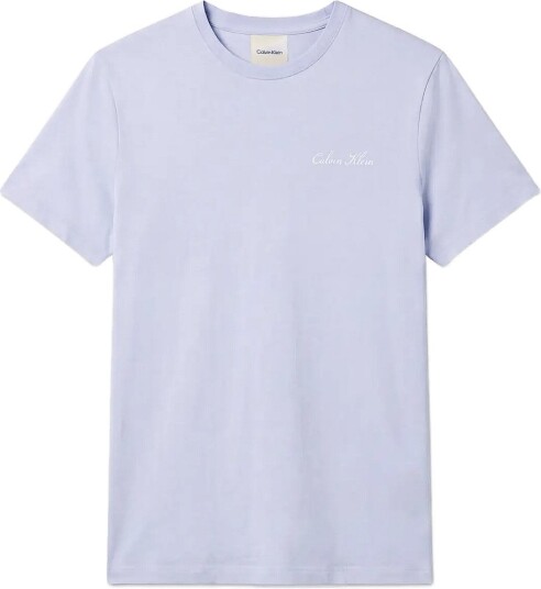 Calvin Klein Script S/S Crew Neck Blue M