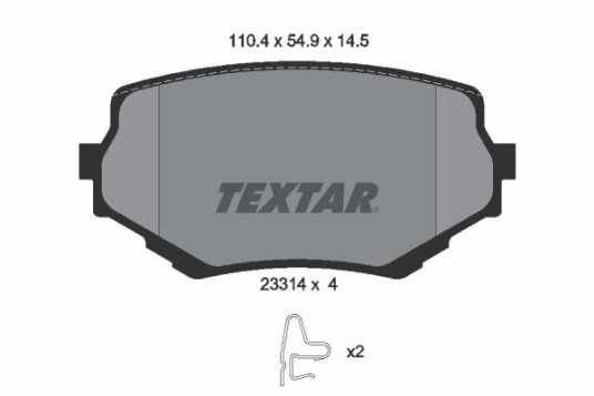 Bremseklosser TEXTAR 2331401 Bremseklosser TEXTAR 2331401