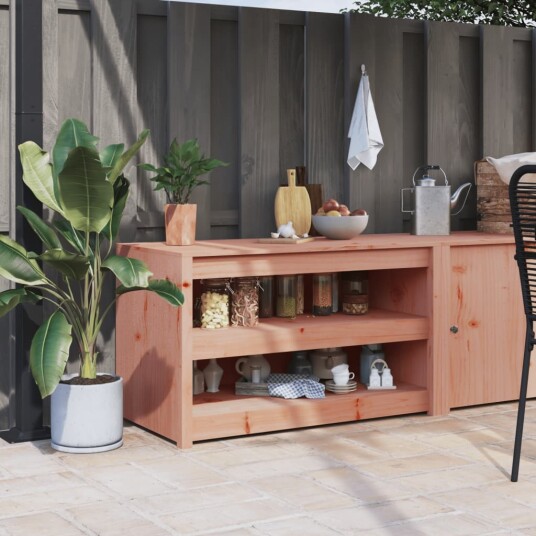 Utekjøkkenskap 106x55x64 cm heltre douglasgran 8720845433543