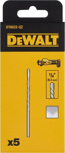 DEWALT GIPSFRESEBOR 6,4MM 5STK 1/4" DT6622 DEWALT GIPSFRESEBOR 6,4MM 5STK 1/4" DT6622