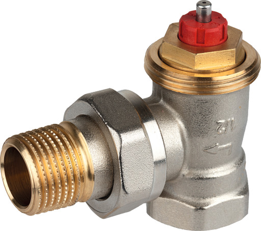 Honeywell V2020fx Vinklet radiatorventil 1/2" til Hydraulikk