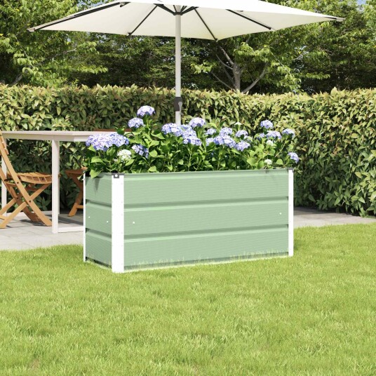 vidaXL Plantekassed grønn 100 x 40 x 45 cm Stål vidaXL Plantekassed grønn 100 x 40 x 45 cm Stål