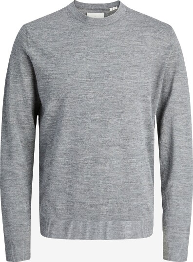 Jack & Jones Genser Jprblamerino Knit Crew Neck Grå