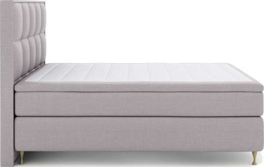Select No 6 Komplett Sengepakke 180x200 Fast Lateks/Memory Lysegrå/Gullben