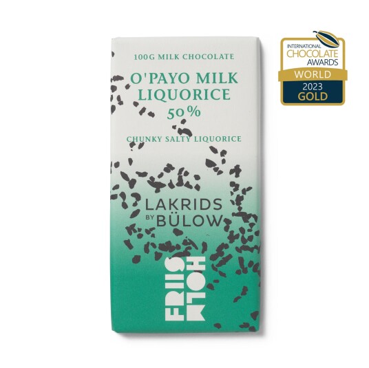 Friis-Holm ChokoladeO"Payo Milk Liquorice 50 %