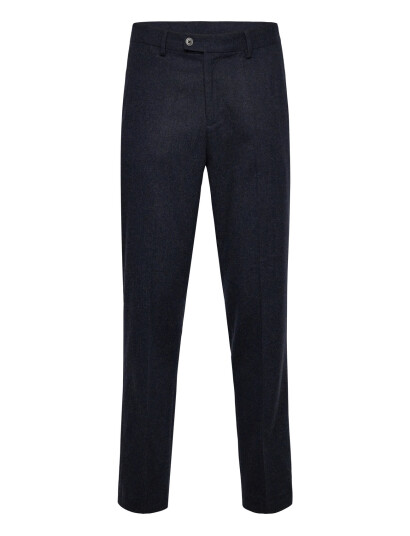 Lindbergh Flannel Wool Blend Formal Pant - Navy - XL