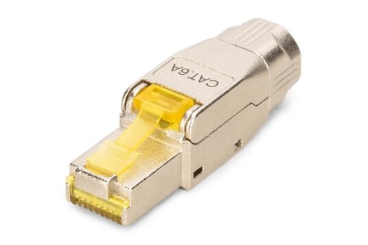 Digitus Dn-93638, Rj-45, Sølv, Gult, Hankjønn, Rett, Cat6a, Nikkel/Gull