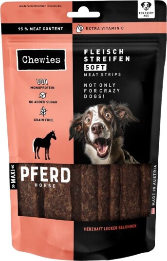Chewies Kjøttstrimler Soft Hest 3 X 150 G 3 X 150 G