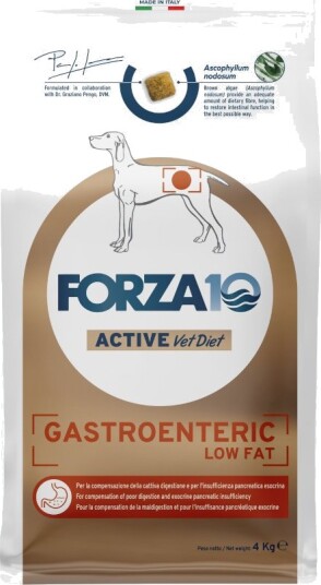 Forza10 Active Line Dog Tørrfôr Forza10 Active Line Gastroenteric Low Fat Hundefôr Sparepakke 2 X 4 kg