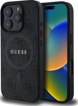 iPhone 16 Pro Max Guess 4G Ringdeksel i farger - MagSafe-kompatibel - Svart