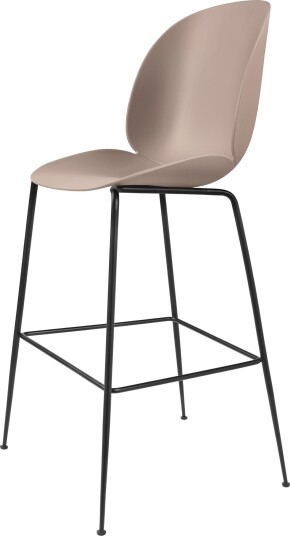 Gubi Beetle Barkrakk H75 Konisk Base Matt Sort/ Søt Rosa Gubi Beetle Barkrakk H75 Konisk Base Matt Sort/ Søt Rosa