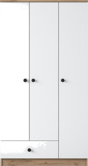 Jain Garderobe 90x170 cm Brun/Hvit - Hanah Home