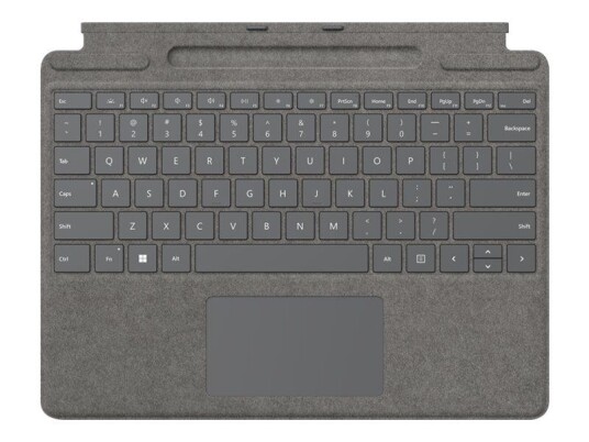 Microsoft Surface Pro Signature Keyboard - tastatur - med styreplate, akselerometer, lagrings- og ladebakke for Surface Slim Pen 2 - platina