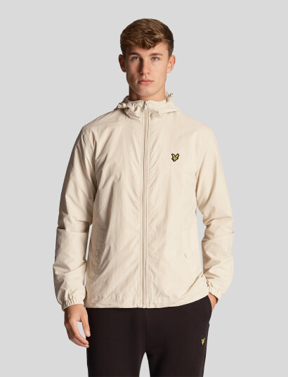 Lyle & Scott Zip Through Hooded Jacket Cream M
