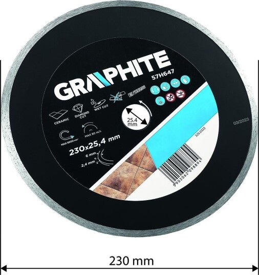 Grafitt Diamantskive 230 X 25,4 Mm Solid For 59G891