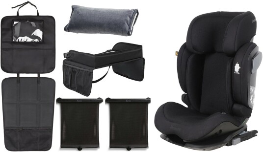 Beemoo Recline i Size Beltestol inkl. Tilbehør Black Mesh
