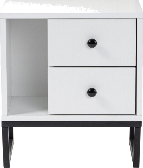 Sonali Nattbord 45 cm - Hvit/Svart