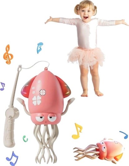 Dansende Blekksprut Med Lys Og Musikk Interaktiv Leke