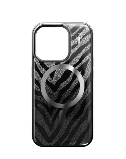 Ideal Of Sweden Clear MagSafe Case iPhone 15 Pro Zebra Mystique