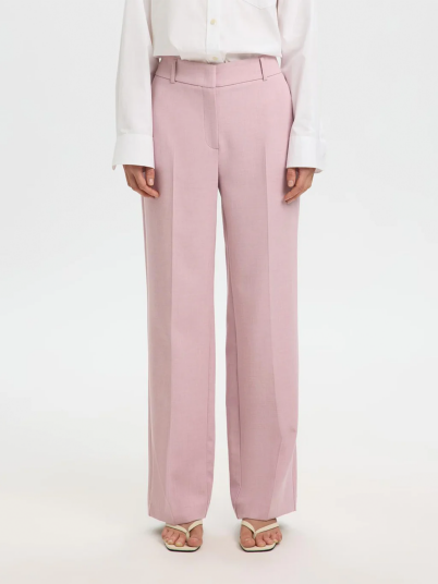 Selected Femme Rita Mid Waist Wide Pant Rosa 42/34